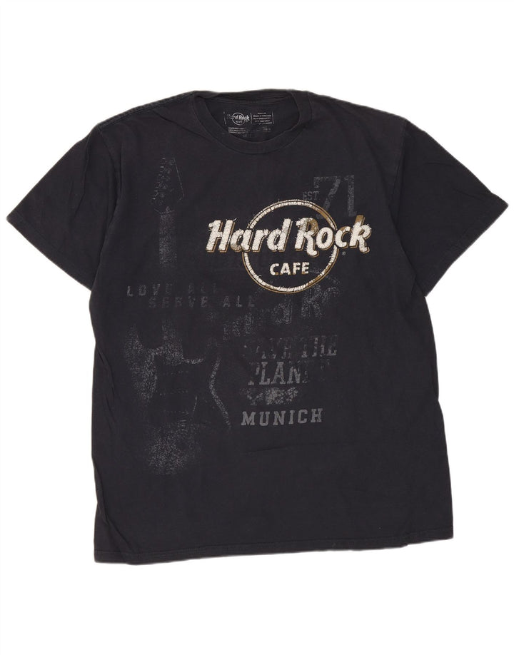 HARD ROCK CAFE Tricou grafic Munchen pentru bărbați Top mediu din bumbac bleumarin