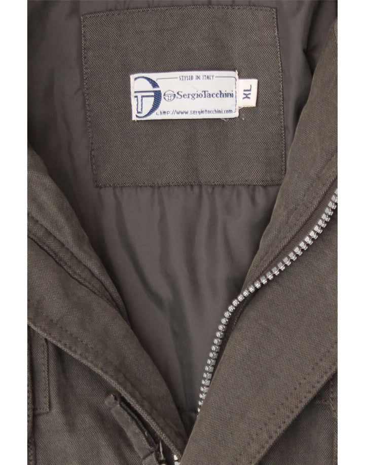 Jachetă căptușită cu glugă pentru bărbați Sergio Tacchini UK 42 XL gri