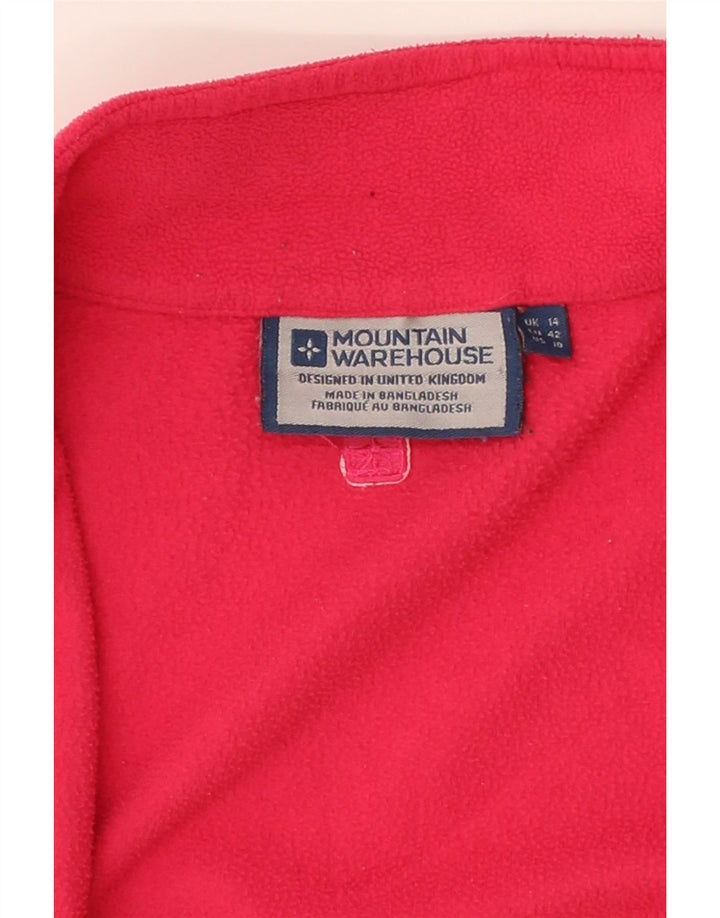 MOUNTAIN WAREHOUSE Womens Fleece Jacket UK 14 Large  Red Polyester Vintage Mountain Warehouse and Second-Hand Mountain Warehouse from Messina Hembry 