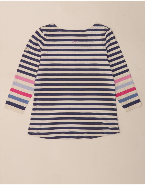 Joules Femei Regular Top 3/4 Manecă UK 12 Medium Blue Striped Bumbac