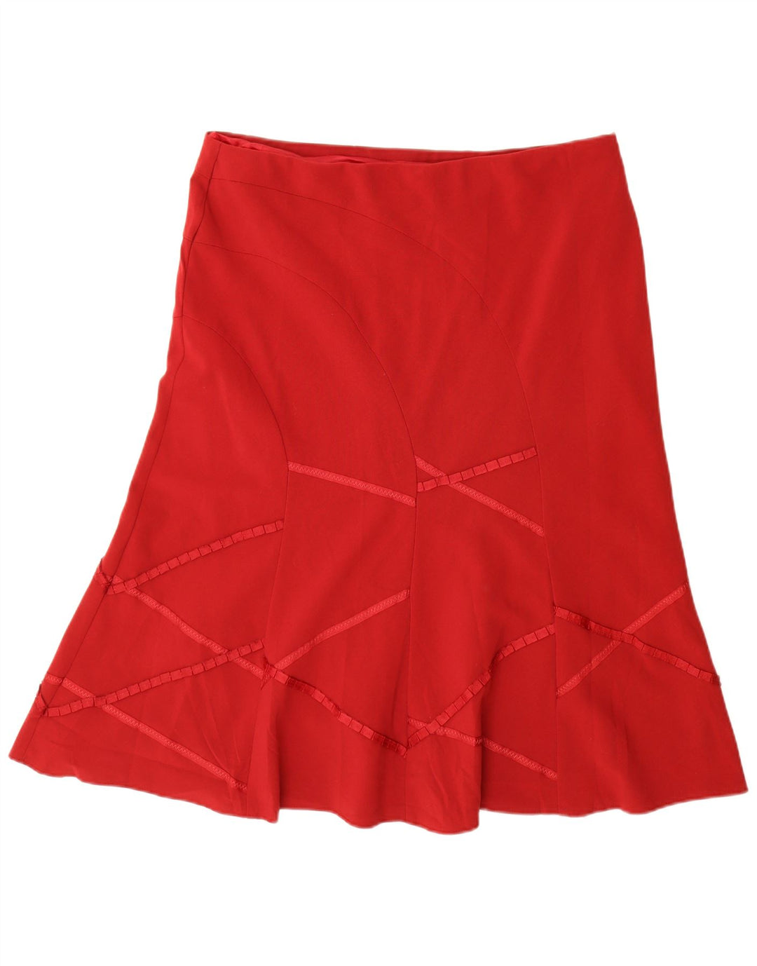 Fustă A-Line pentru femei Marks & Spencer UK 18 XL W38 Poliester roșu