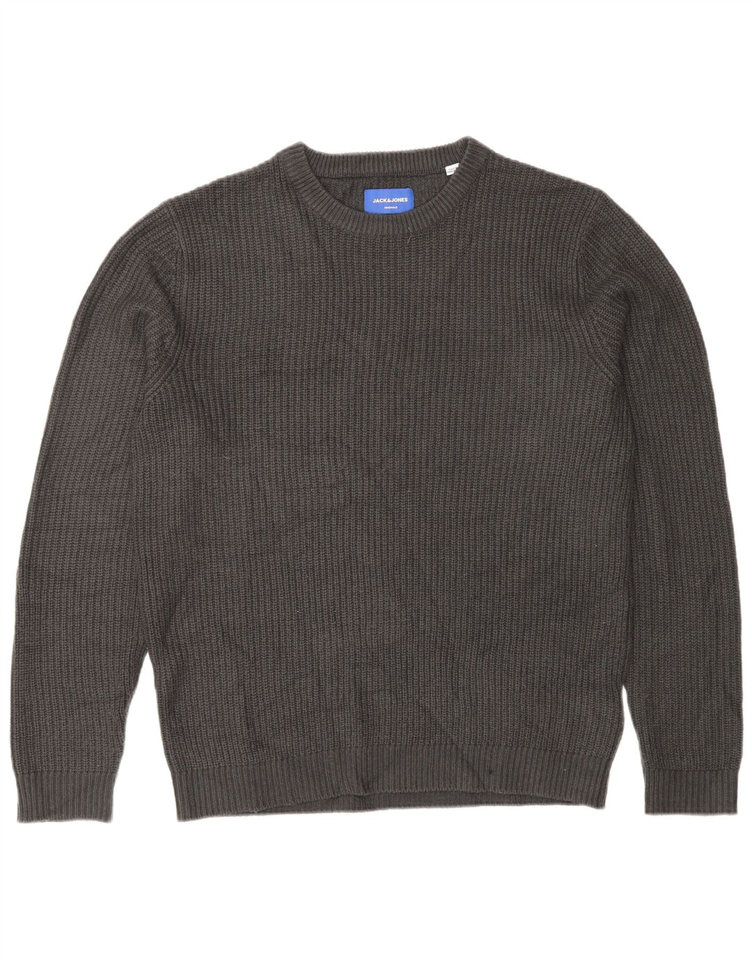 Pulover Jack & Jones pentru bărbați cu decolteu triplu, mare, gri acrilic