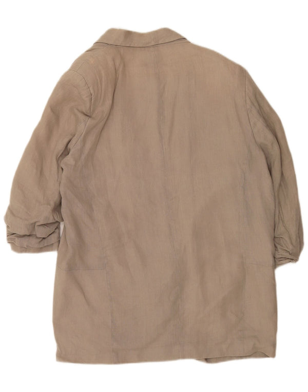 Jachetă pentru femei Zara cu mâneci 3/4 deschise, UK 22 2XL, gri viscoză
