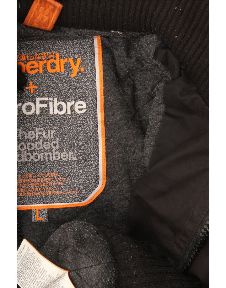Jachetă bomber cu glugă The Windbomber pentru bărbați Superdry UK 40 Maro mare