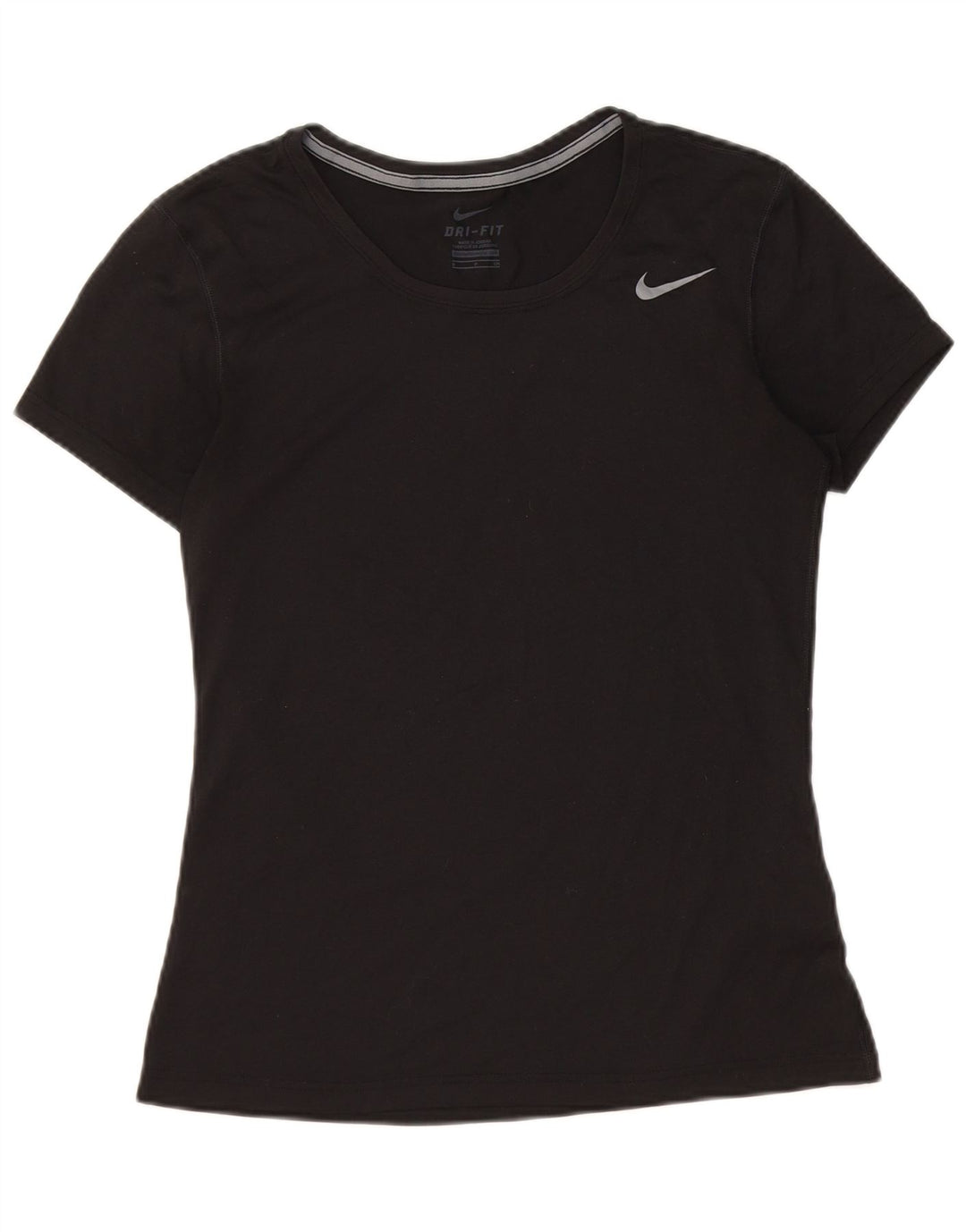 Tricou NIKE Dri Fit pentru femei Top UK 10 Poliester negru mic