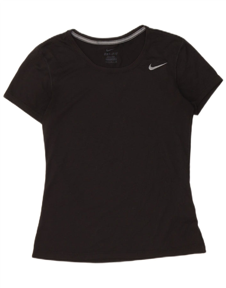Tricou NIKE Dri Fit pentru femei Top UK 10 Poliester negru mic