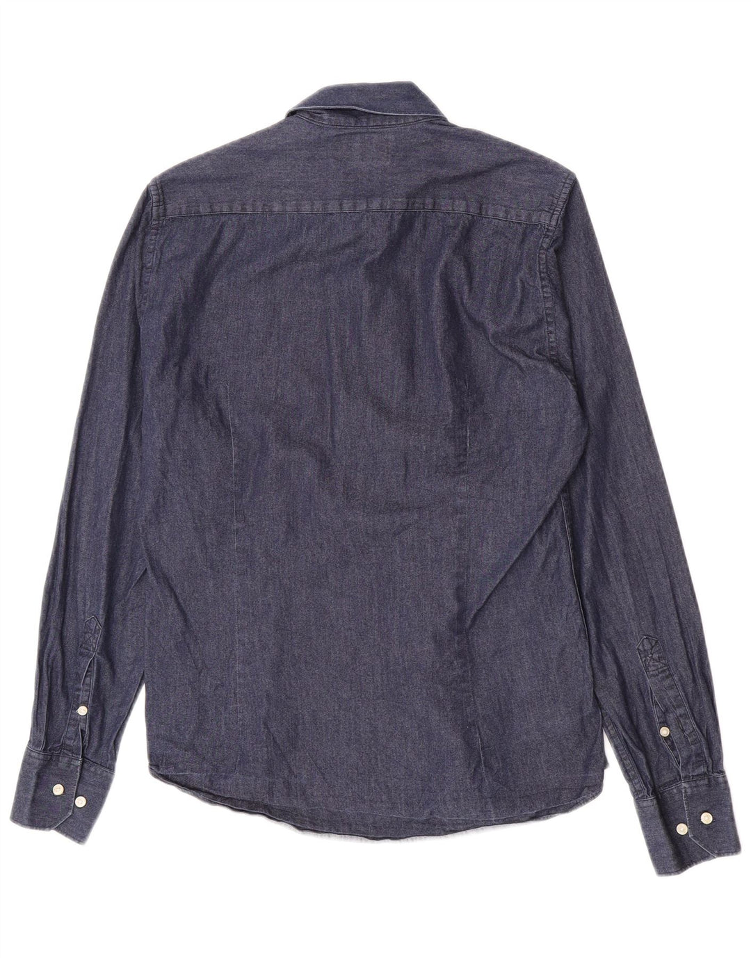 Cămașă Barbour de denim croită pentru bărbați, bumbac, albastru bleumarin