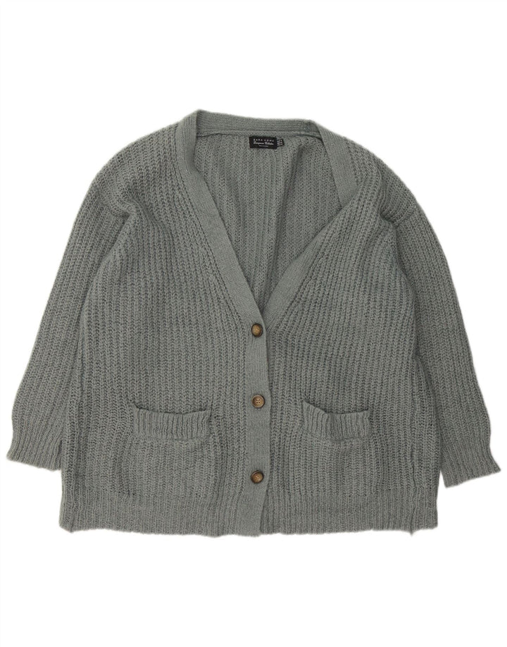 Pulover cardigan supradimensionat pentru femei Zara UK 14, gri mediu