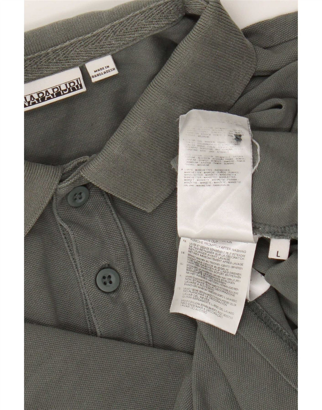 Tricou polo Napapijri pentru bărbați, bumbac gri mare