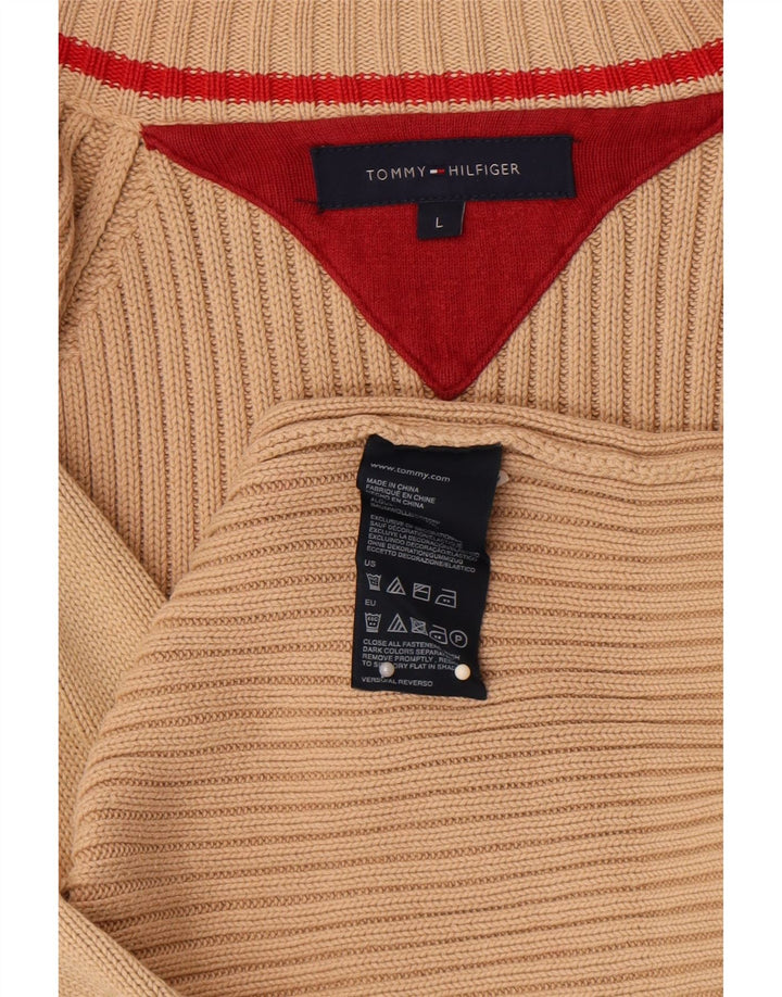 Pulover cardigan pentru bărbați Tommy Hilfiger, mare, bej, bumbac