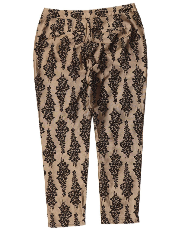 Pantaloni decupați Boden pentru femei UK 10 Small W28 L24 Maro Floral Bumbac