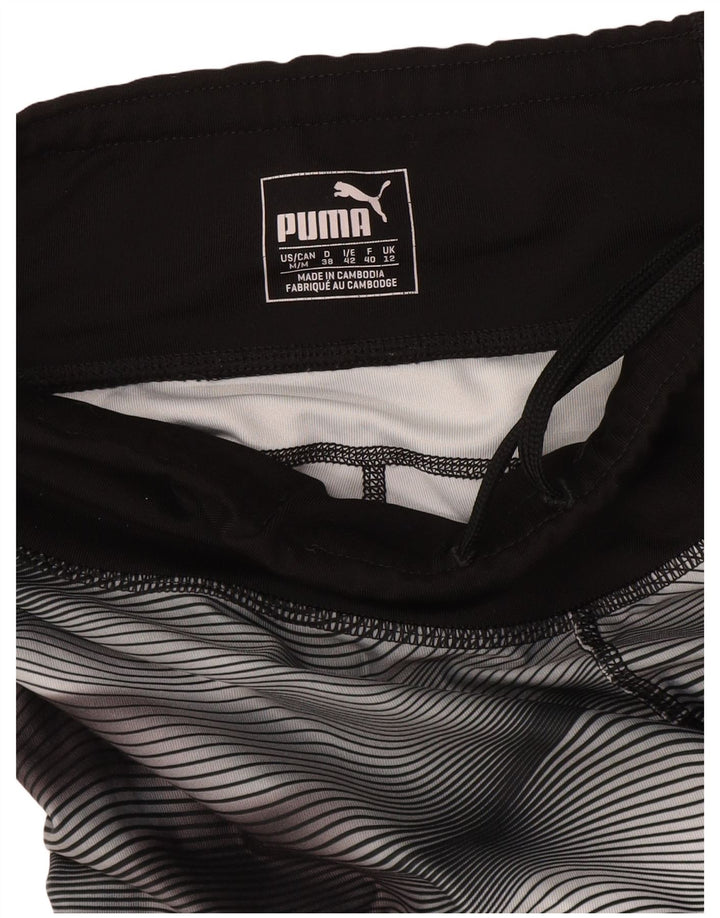 Leggings pentru femei Puma UK 12 Medium Black Striped