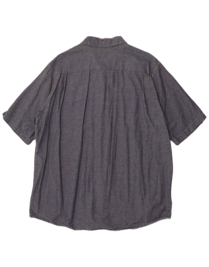 Cămașă cu mânecă scurtă pentru bărbați WRANGLER, bumbac albastru 2XL