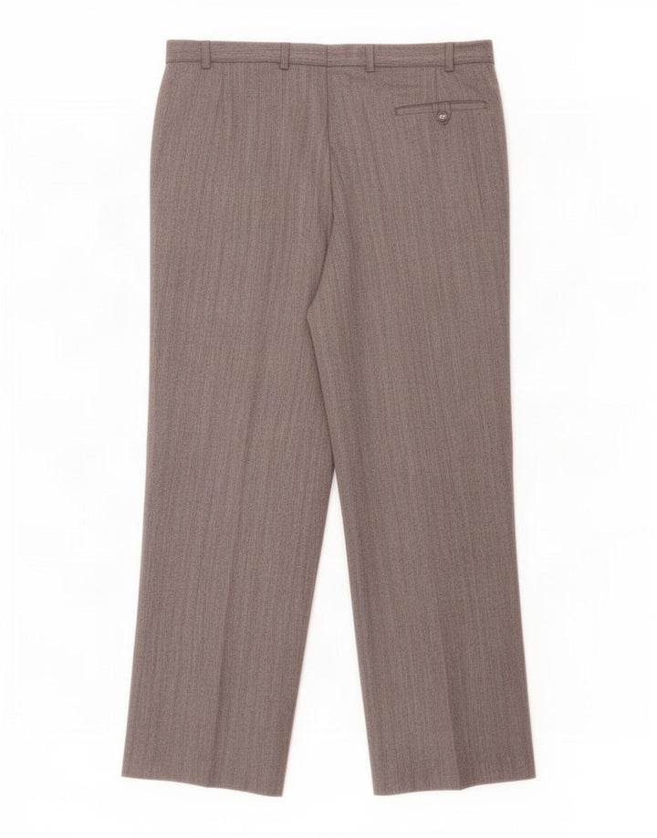 Pantaloni de costum pentru bărbați Marks & Spencer St. Michael W38 L29 gri cu dungi