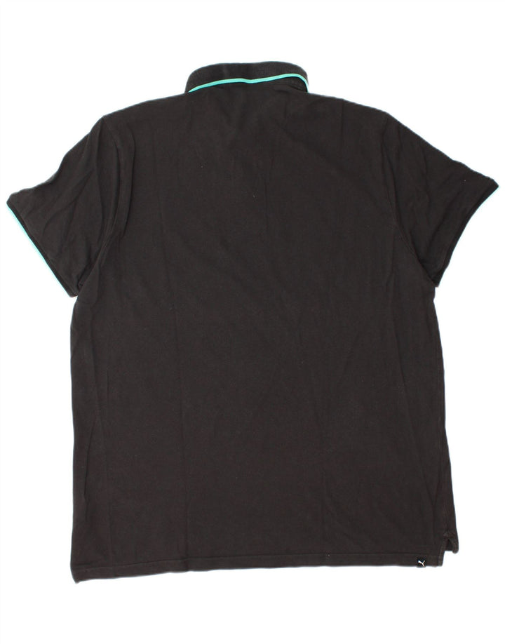 Tricou polo PUMA pentru bărbați 2XL, bumbac negru