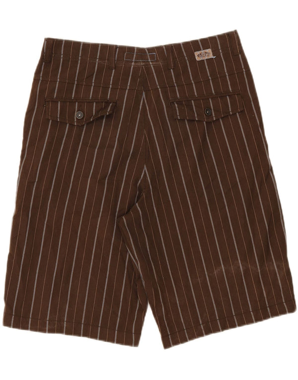 Pantaloni scurți chino pentru bărbați Vans W28, poliester cu dungi maro mici