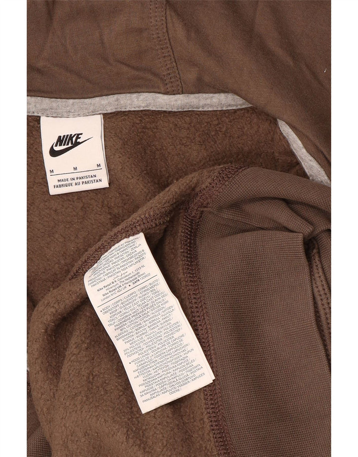 Pulover Nike pentru bărbați, cu fermoar, bumbac maro mediu