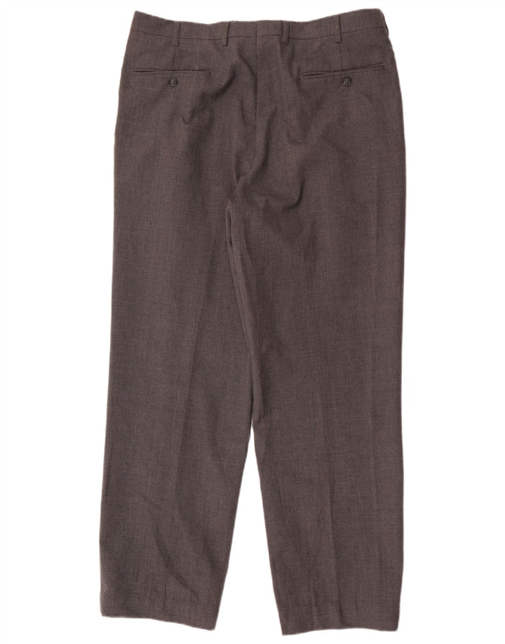 Pantaloni drepți Yves Saint Laurent pentru bărbați L36 L30 poliester gri