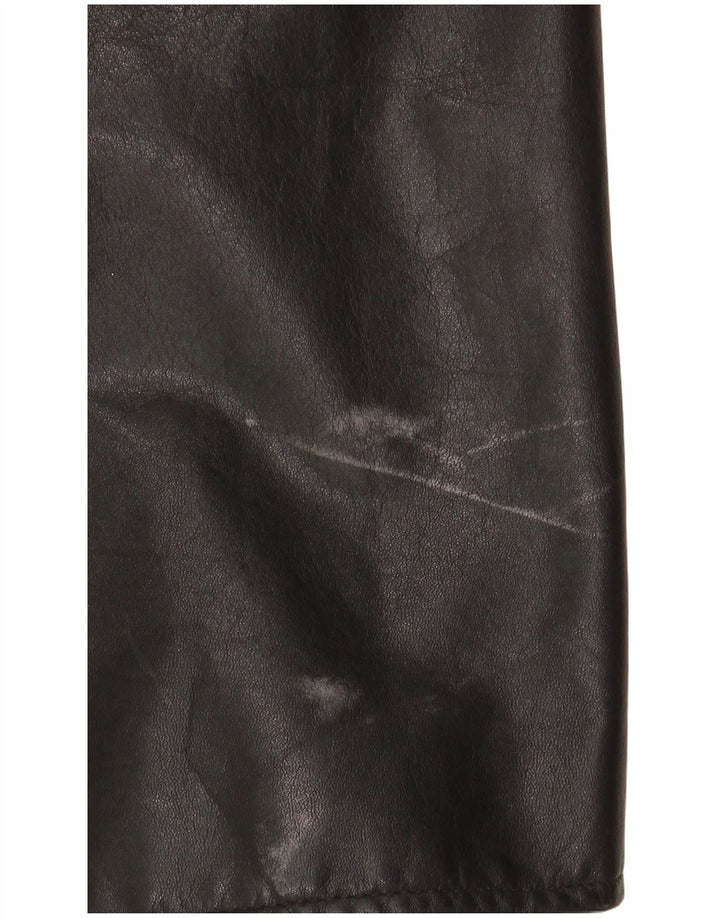 Palton din piele vintage pentru bărbați IT 54 2XL din piele neagră
