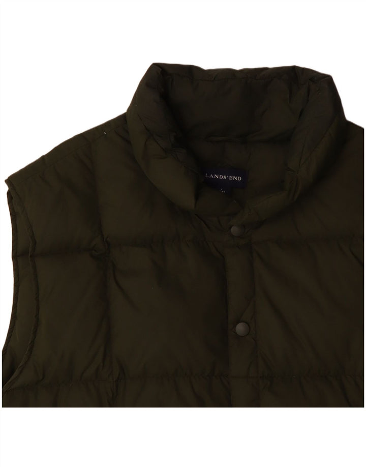 LANDS END Gilet căptușit pentru bărbați UK 40 Large Green
