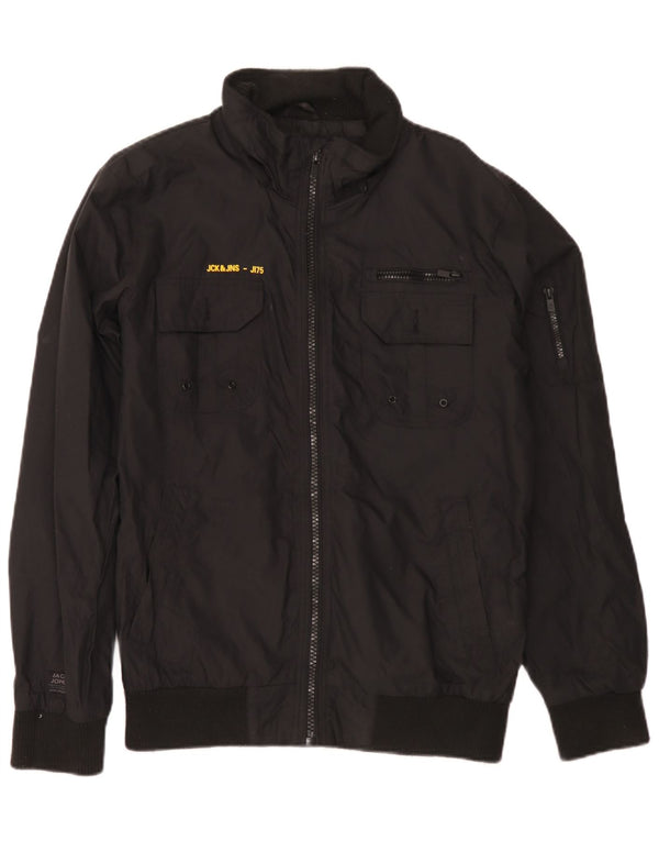 Jack & Jones Bomber Jacket pentru bărbați UK 38 Medium Black Nylon