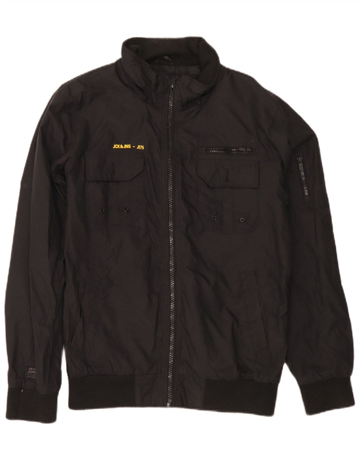Jack & Jones Bomber Jacket pentru bărbați UK 38 Medium Black Nylon