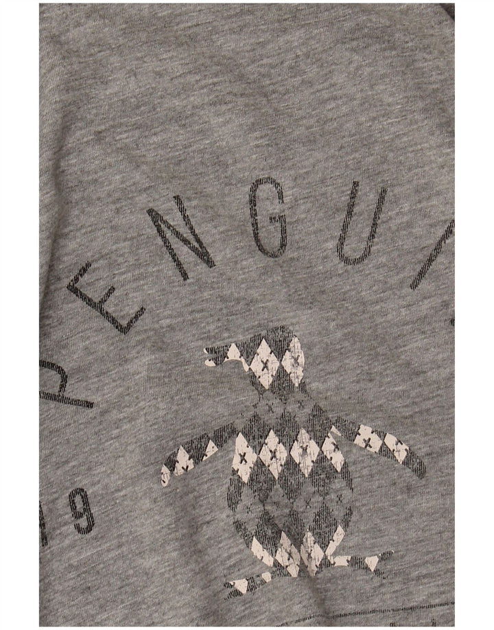 Tricou grafic pentru bărbați Penguin Top mare bumbac gri