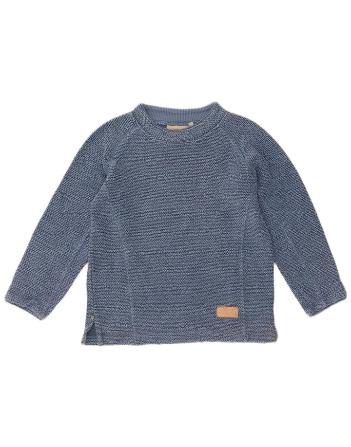 WEIRD FISH Pulover pentru femeie din bumbac albastru mediu UK 14