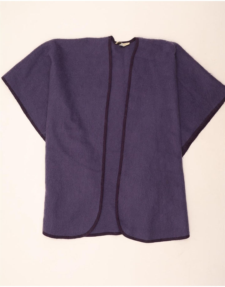 Poncho deschis pentru femei Weinberg UK 16 mare lână violet