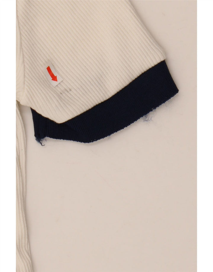 Top tricou pentru femei Zara UK 12 Medium White Colorblock Poliester