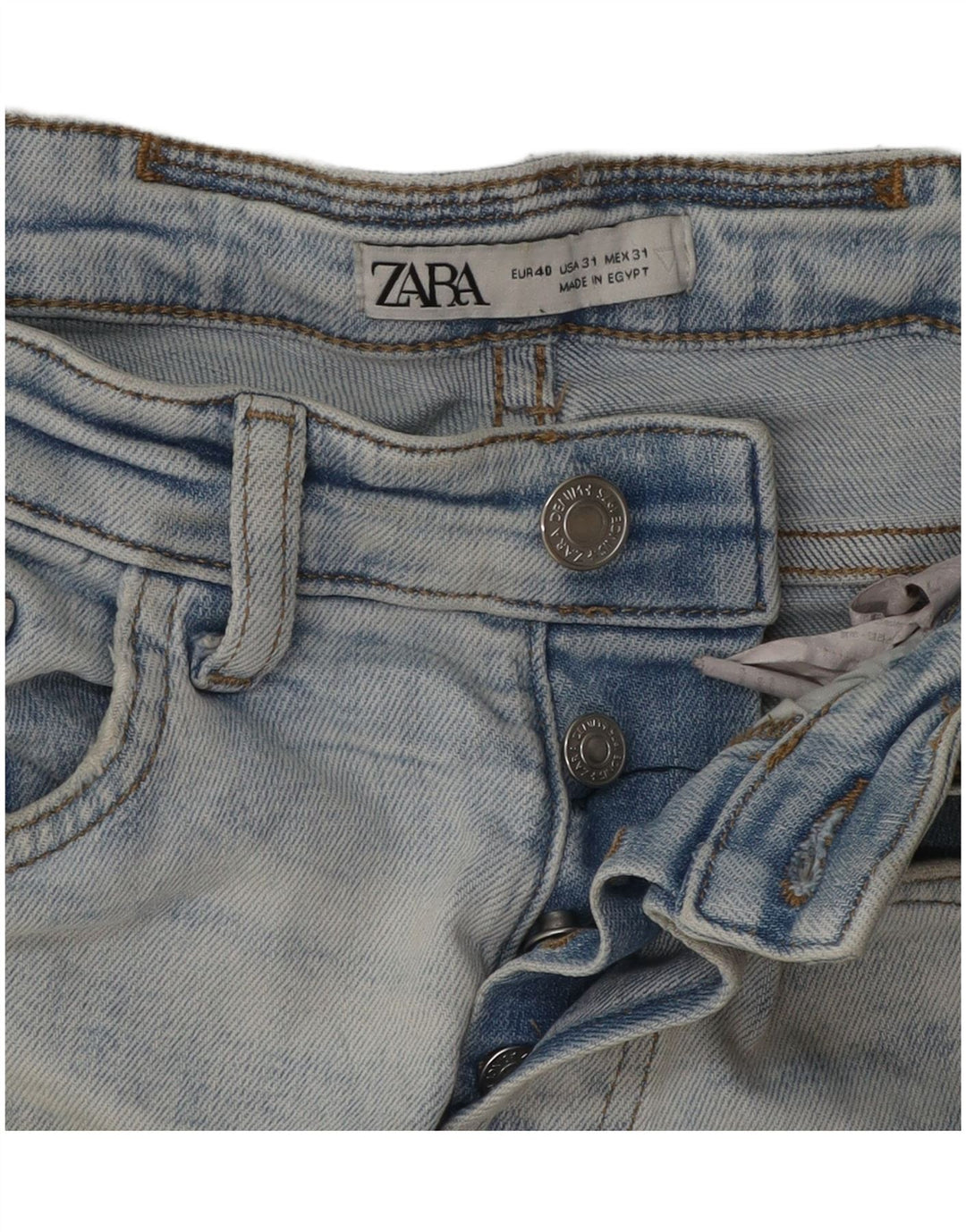Blugi skinny distressed pentru bărbați Zara EU 40 Medium W31 L29 Albastru