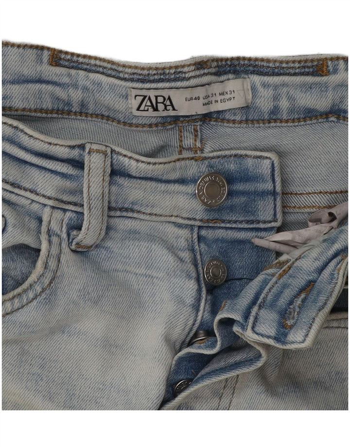 Blugi skinny distressed pentru bărbați Zara EU 40 Medium W31 L29 Albastru