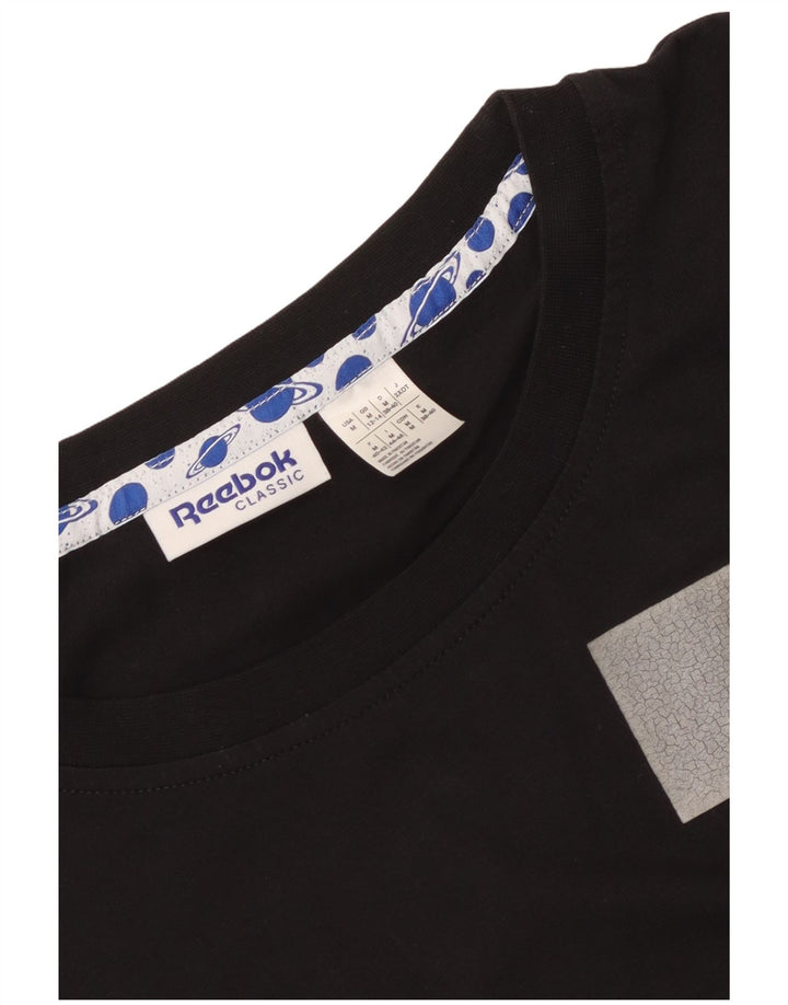 Tricou grafic supradimensionat pentru femei Reebok, Marea Britanie 12/14, negru mediu