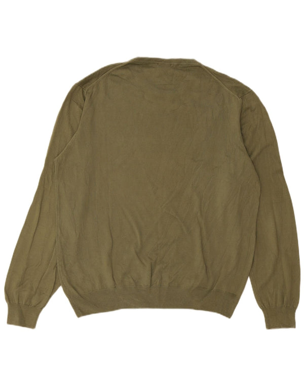 Pulover pentru bărbați Conte of Florence, cu gât crew, bumbac verde 2XL