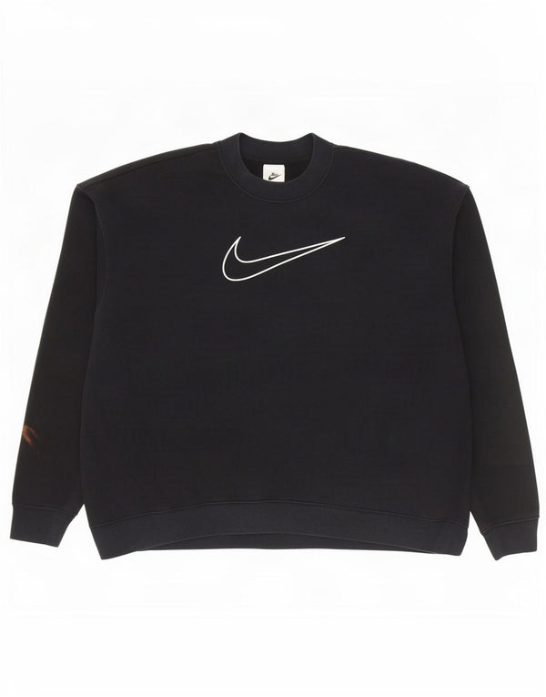 Hanorac pentru bărbați Nike Dri Fit Graphic Pulover mare, negru, bumbac