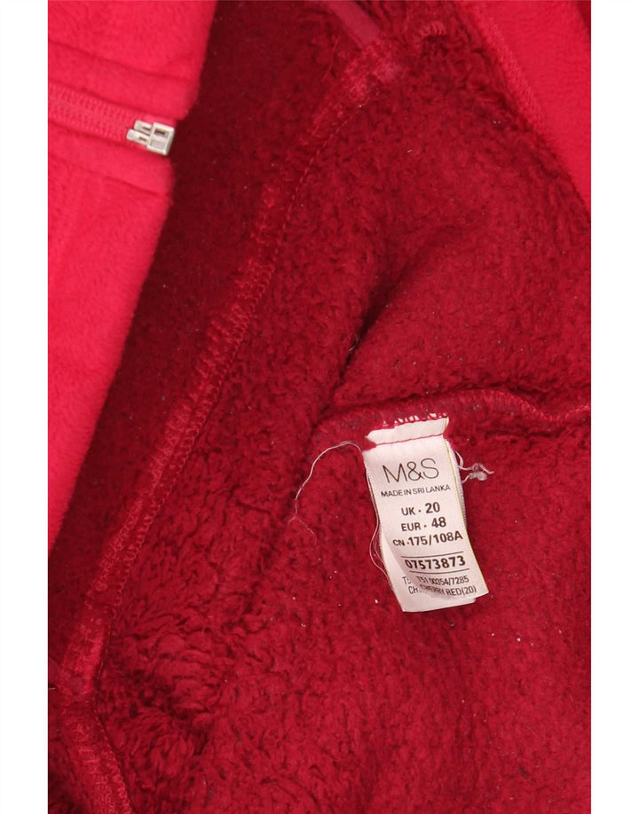Jachetă fleece pentru femei Marks & Spencer UK 20 2XL poliester roșu