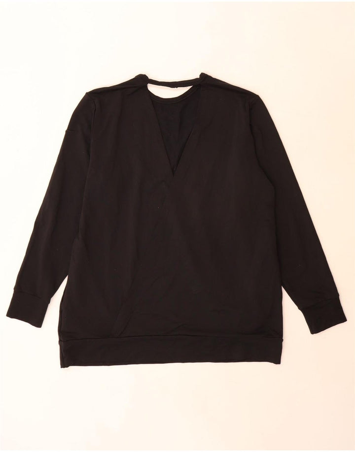 Pulover supradimensionat Nike Dri Fit pentru femei UK 14 Medium Negru