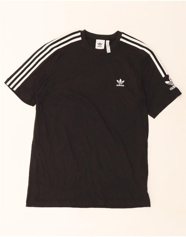 Adidas Mens T-Shirt Top Large Black Cotton