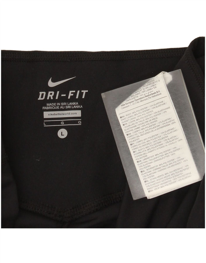 Leggings capri Nike Dri Fit pentru femei UK 14 Poliester negru mare