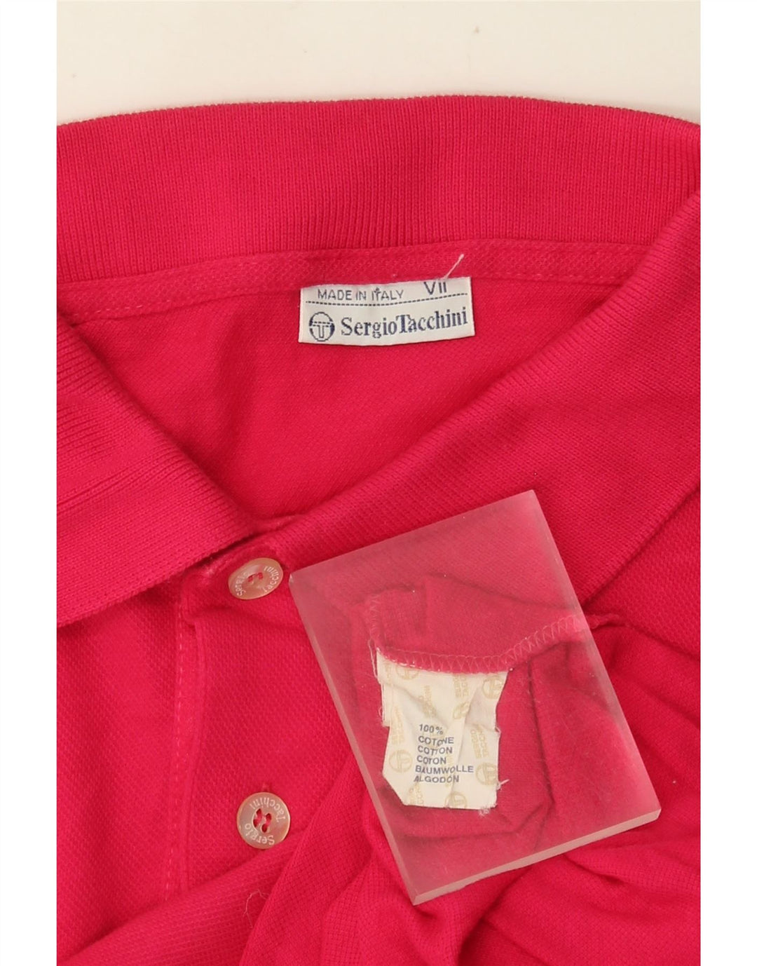 Sergio Tacchini Polo pentru bărbați din bumbac roz mare