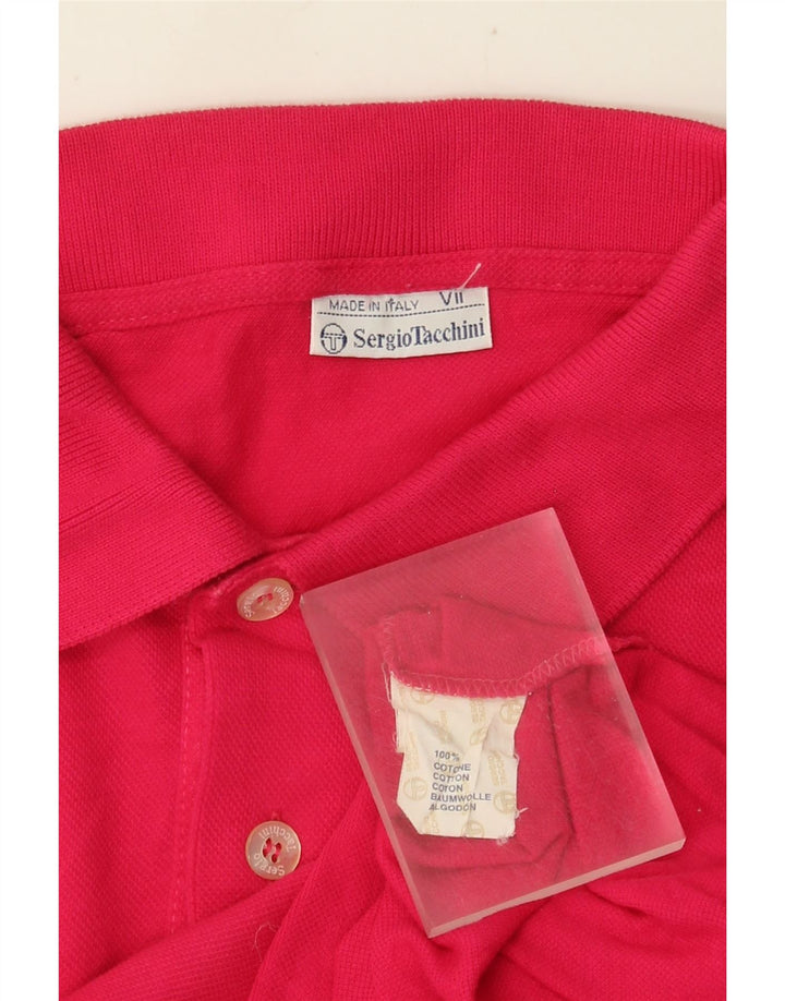 Sergio Tacchini Polo pentru bărbați din bumbac roz mare