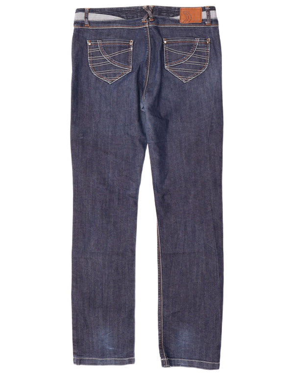 Blugi drepti pentru femei Geox Respira IT 46 Large W32 L32 Bumbac bleumarin