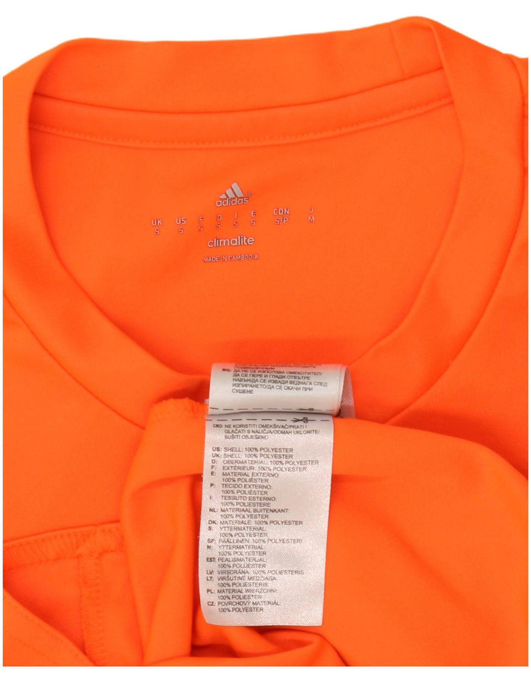 Tricou Adidas Climalite pentru bărbați Top mic poliester portocaliu