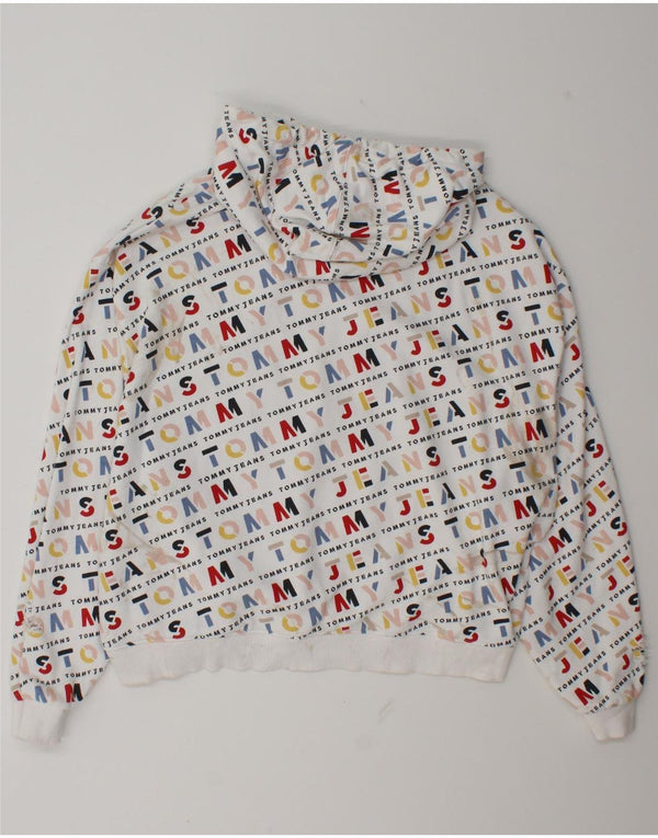 Pulover cu capotă supradimensionat pentru femei Tommy Hilfiger, UK 18 XL, bumbac alb