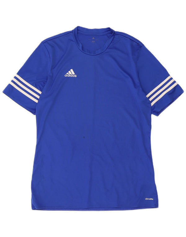 Tricou Adidas Climalite pentru bărbați Top Medium Blue Poliester