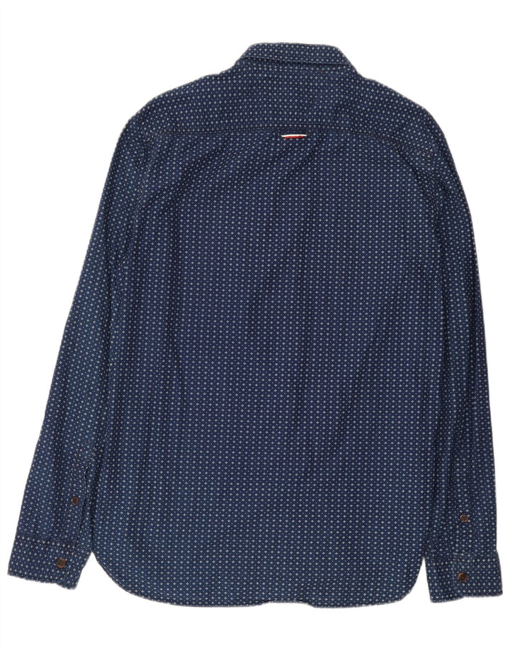 Cămașă pentru bărbați Tommy Hilfiger cu model abstract, bumbac mare, albastru bleumarin