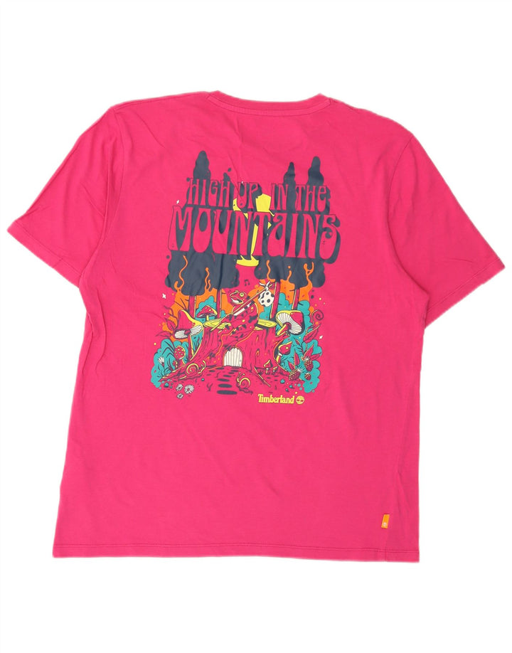 Tricou grafic Timberland pentru bărbați Top mediu roz