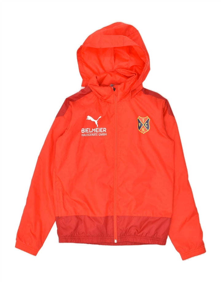 PUMA Boys Hooded Tracksuit Top Jacket 13-14 Years Red Polyester | Vintage Puma | Thrift | Second-Hand Puma | Used Clothing | Messina Hembry 