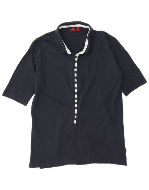 Kappa Womens Polo Shirt UK 14 Medium Navy Blue