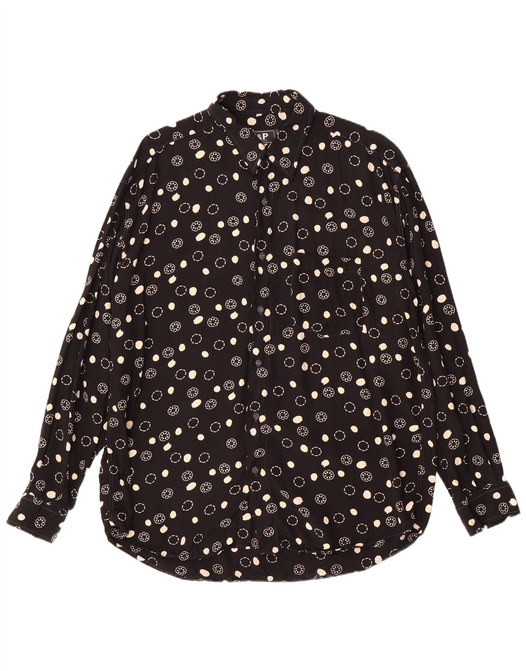 Cămașă Bărbați VINTAGE XL Negru Floral
